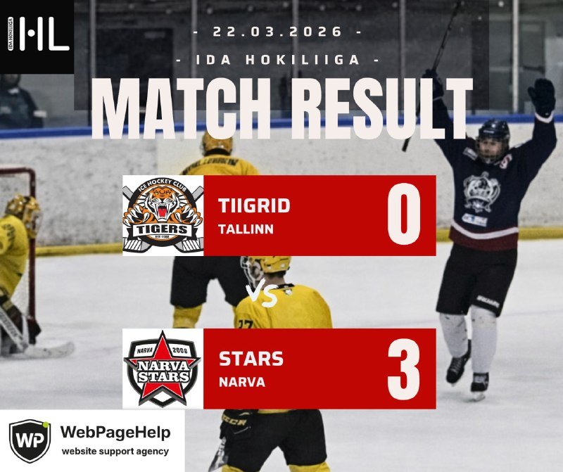 TALLINNA TIIGRID – HK NARVA STARS 0:3